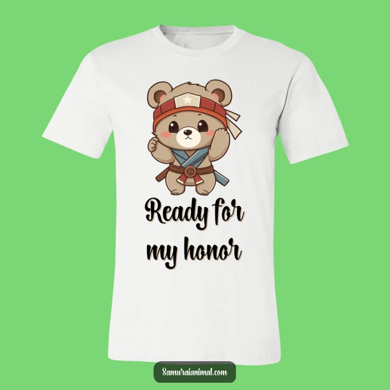 Funny Bear Cub Samurai T-Shirt: A Hilarious Gift for the Curious Warrior
