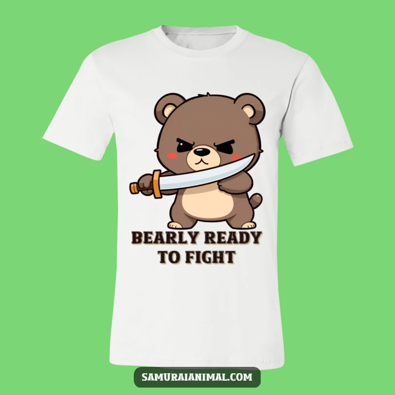 Funny Bear Sword T-Shirt: Determined Warrior Apparel, Great Gift