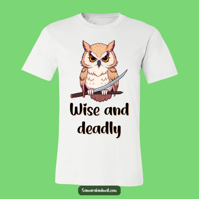 Funny Stoic Owl Katana T-Shirt: Wear Your Inner Warrior with Pride