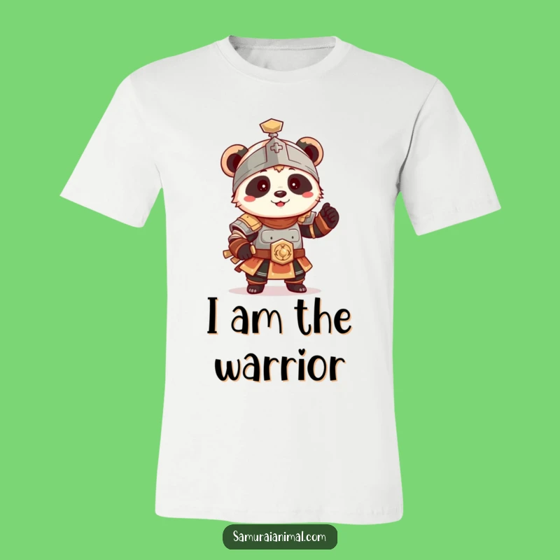 Funny Panda Armor T-Shirt: Playful Warrior, Great Gift!