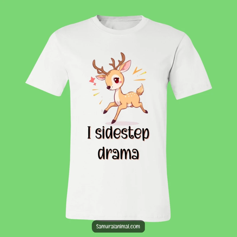 Funny Deer T-Shirt: Graceful Dodge - Hilarious Animal Lover Gift!