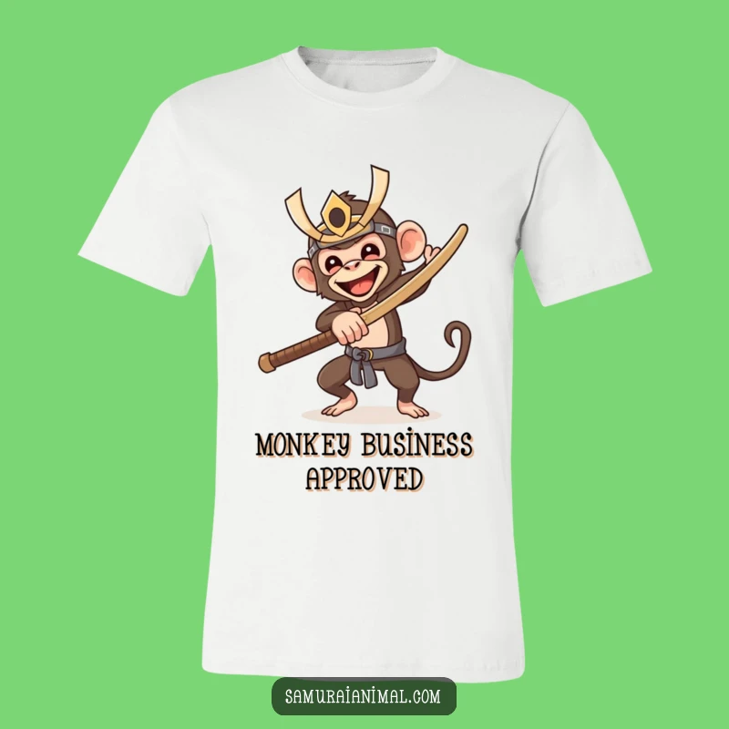 Funny Samurai Monkey T-Shirt: Epic Warrior Tee for a Hilarious Gift