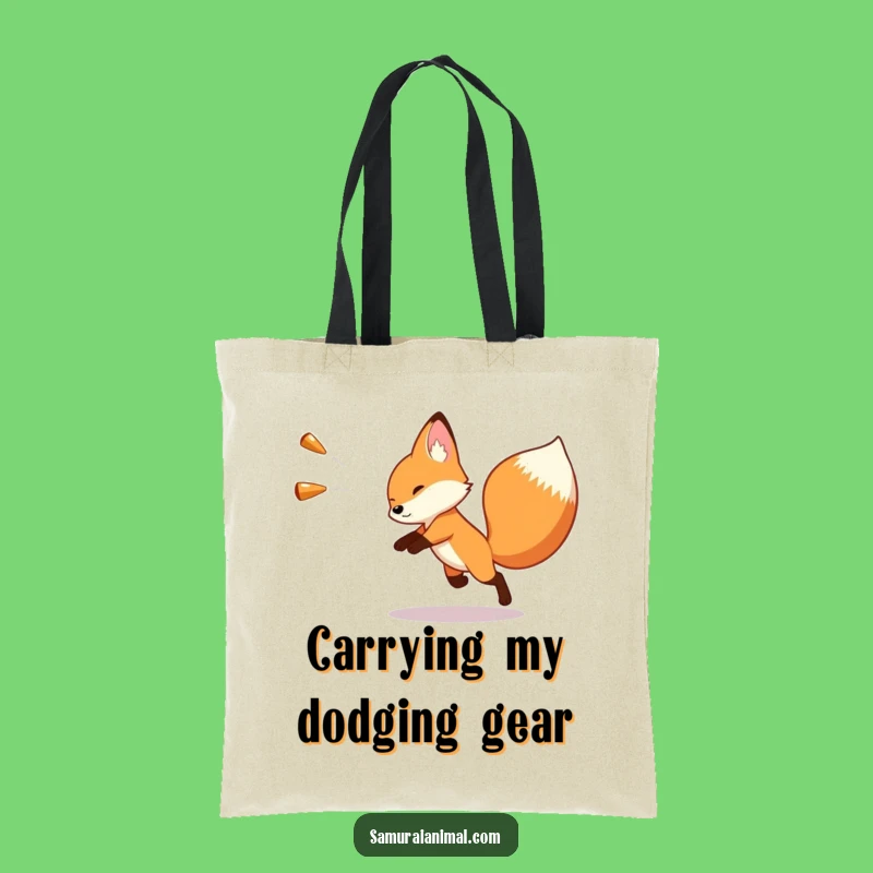 Funny Fox Dodge Tote Bag: Carry Your Laughs with this Hilarious Evasion Accessory