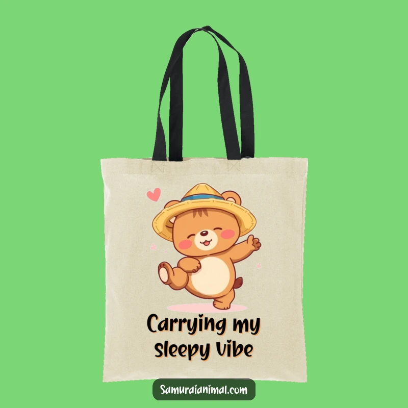 Funny Sleepy Bear Kick Tote Bag Carry Your Dreams with Style